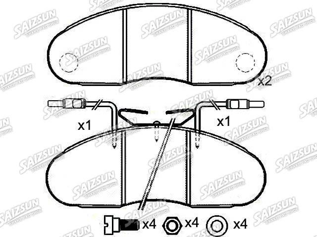 刹车片 Brake Pad Set:5001 834 527