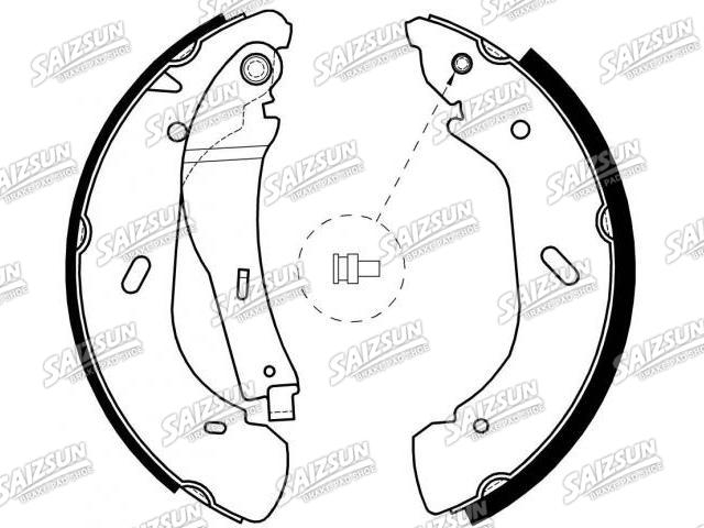 刹车蹄片 Brake Shoe Set:4 455 986