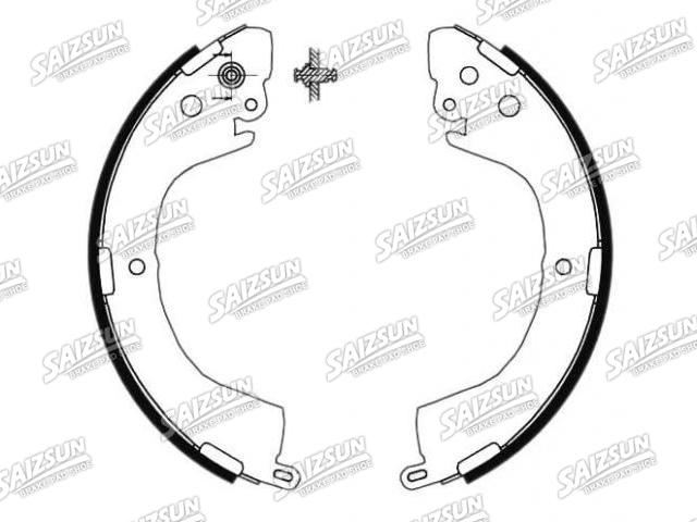 刹车蹄片 Brake Shoe Set:MB618782
