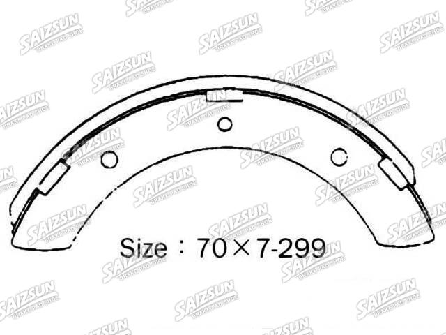 刹车蹄片 Brake Shoe Set:MB060101