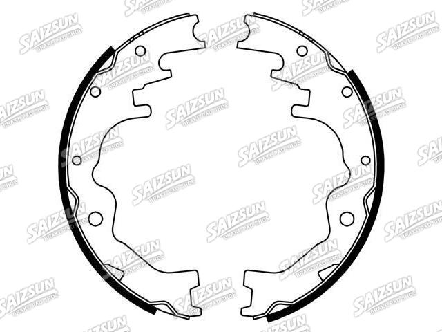 刹车蹄片 Brake Shoe Set:LAY1-26-38ZA