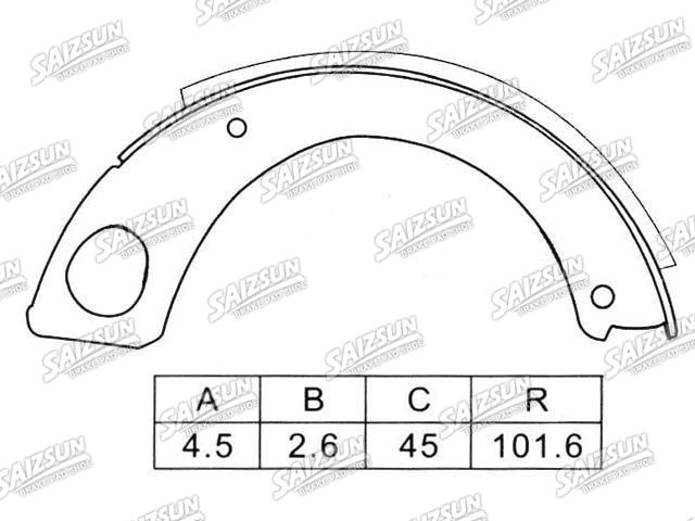 刹车蹄片 Brake Shoe Set:36160-T9325