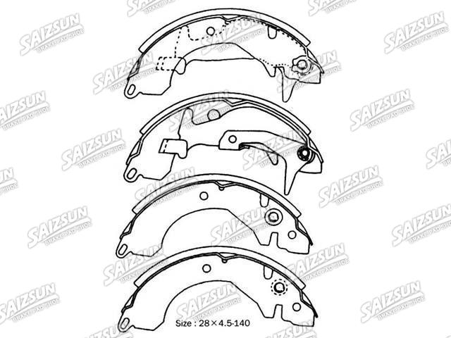 刹车蹄片 Brake Shoe Set:MB366330