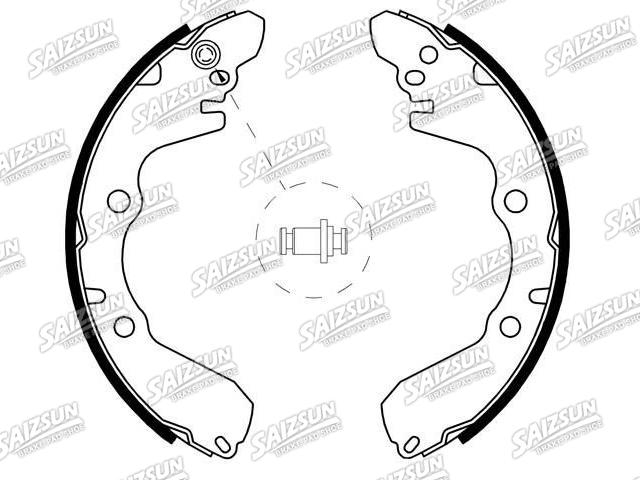 刹车蹄片 Brake Shoe Set:MB407842