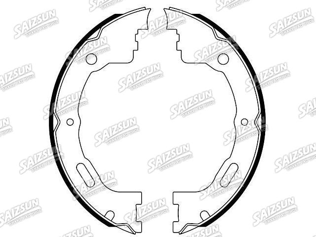 刹车蹄片 Brake Shoe Set:6W1Z-2N712-A