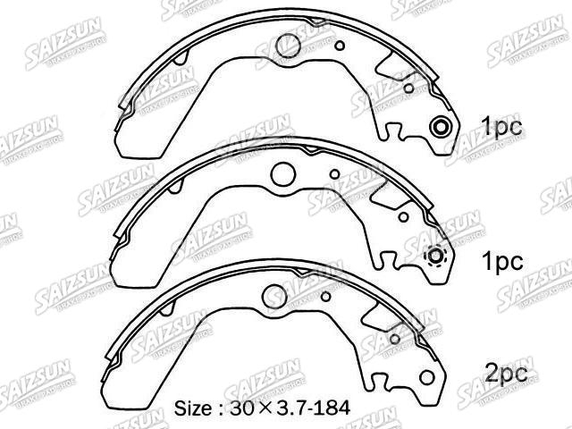 Bremsbackensatz Brake Shoe Set:26694-TC000