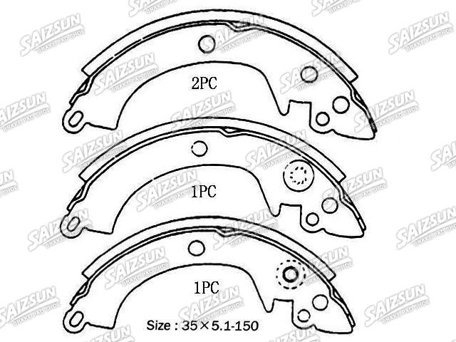 Bremsbackensatz Brake Shoe Set:MZ981127