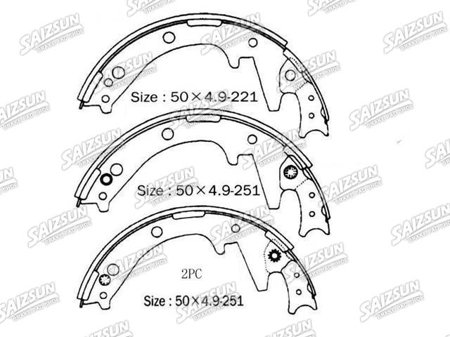 Bremsbackensatz Brake Shoe Set:MB277006