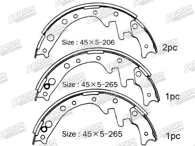 Bremsbackensatz Brake Shoe Set:5-88455-003-0
