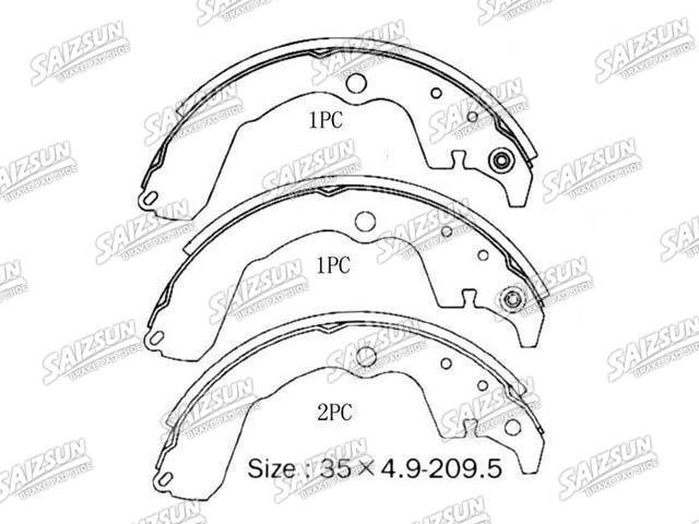 Bremsbackensatz Brake Shoe Set:NR1089