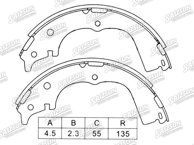 Bremsbackensatz Brake Shoe Set:K2317A