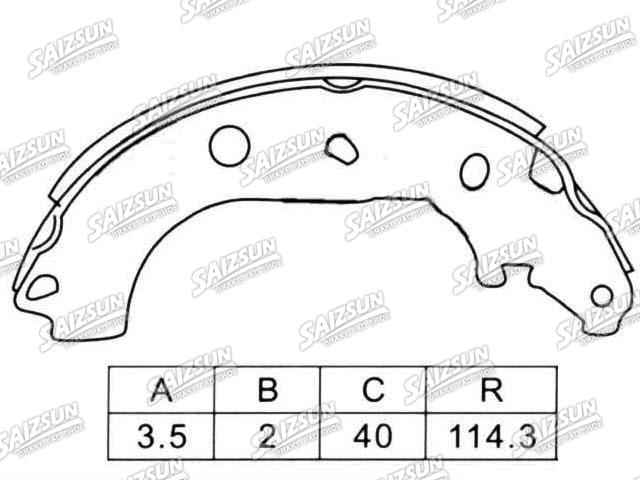 Bremsbackensatz Brake Shoe Set:K3427