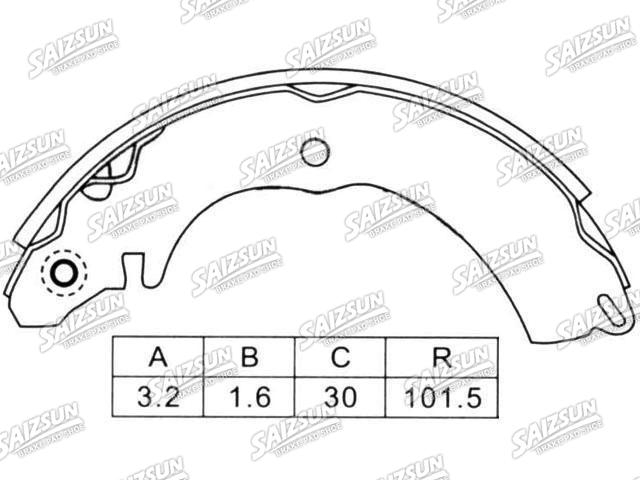 Bremsbackensatz Brake Shoe Set:K6731