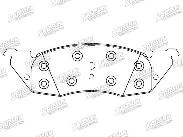 Bremsbelagsatz, Scheibenbremse Brake Pad Set:D593-7410A