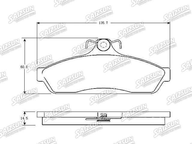 Bremsbelagsatz, Scheibenbremse Brake Pad Set:92036054