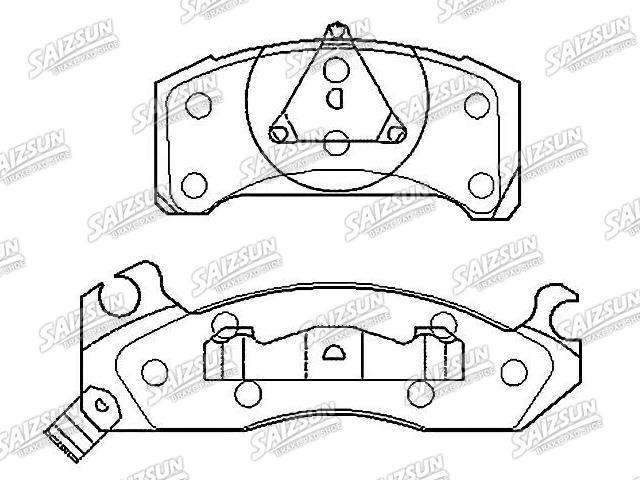 Bremsbelagsatz, Scheibenbremse Brake Pad Set:E3SZ-2001-A