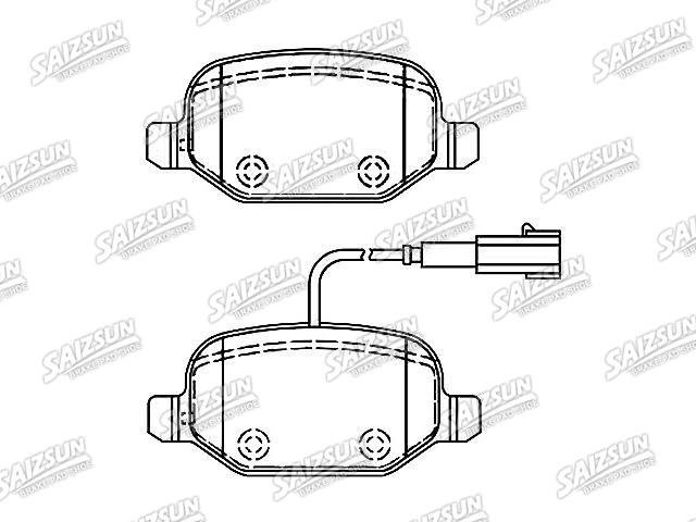 Bremsbelagsatz, Scheibenbremse Brake Pad Set:77365752