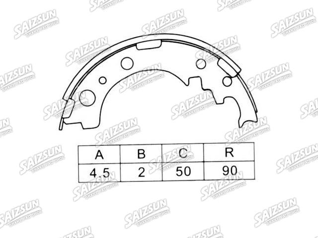 Bremsbackensatz Brake Shoe Set:44060-G3225