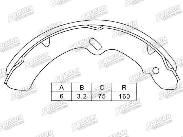Bremsbackensatz Brake Shoe Set:41060-53T25