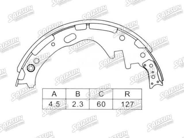 Bremsbackensatz Brake Shoe Set:K1173