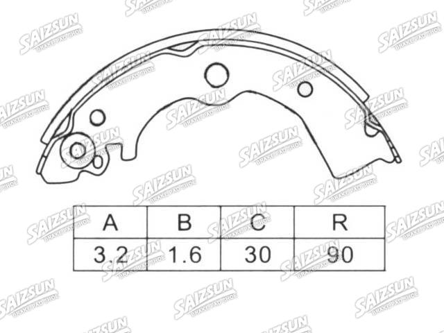 Bremsbackensatz Brake Shoe Set:K1188