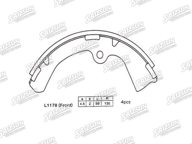 Bremsbackensatz Brake Shoe Set:K1178