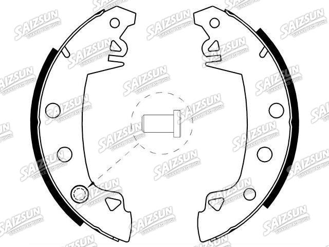 Bremsbackensatz Brake Shoe Set:77 01 201 221