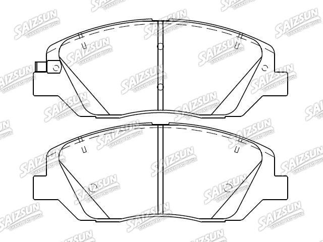 Bremsbelagsatz, Scheibenbremse Brake Pad Set:58101-2WA40