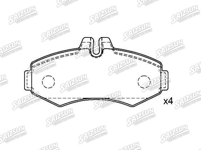 Bremsbelagsatz, Scheibenbremse Brake Pad Set:000 421 41 10