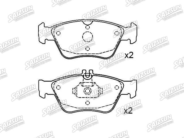 Bremsbelagsatz, Scheibenbremse Brake Pad Set:002 420 96 20