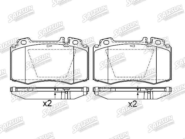 Bremsbelagsatz, Scheibenbremse Brake Pad Set:003 420 42 20