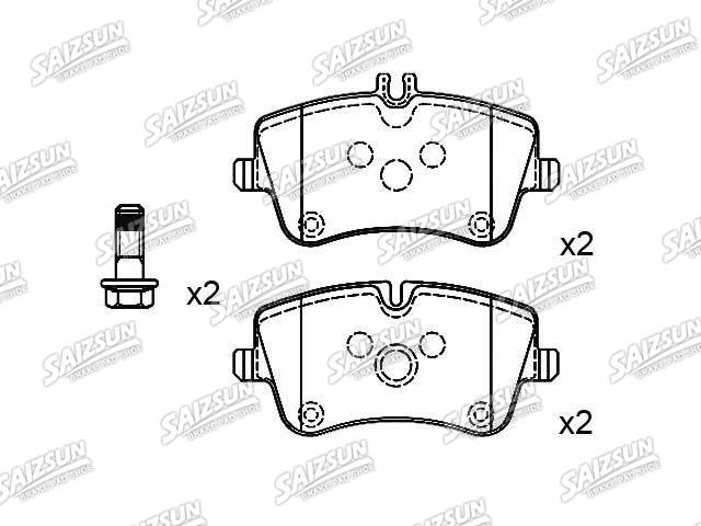 Bremsbelagsatz, Scheibenbremse Brake Pad Set:003 420 60 20