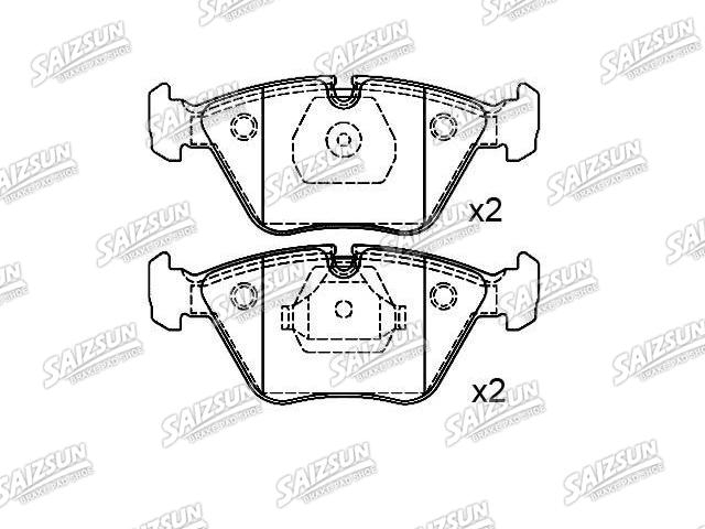 Bremsbelagsatz, Scheibenbremse Brake Pad Set:34 11 1 162 535