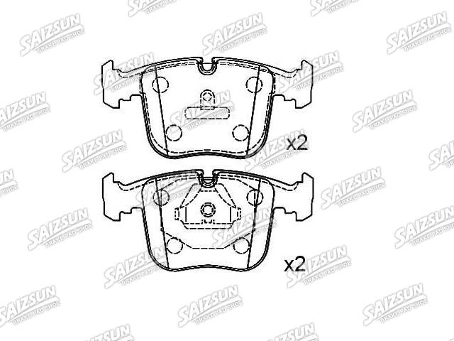 Bremsbelagsatz, Scheibenbremse Brake Pad Set:34 11 1 160 296