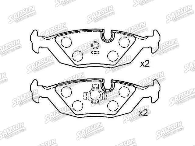 Bremsbelagsatz, Scheibenbremse Brake Pad Set:34 21 1 156 746