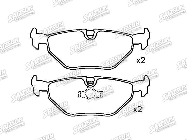 Bremsbelagsatz, Scheibenbremse Brake Pad Set:34 21 1 158 266