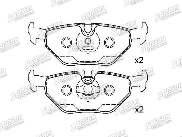 Bremsbelagsatz, Scheibenbremse Brake Pad Set:34 21 1 161 455