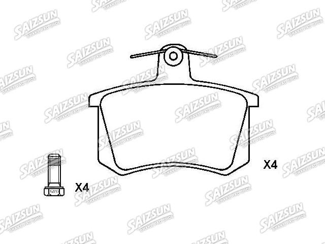 Bremsbelagsatz, Scheibenbremse Brake Pad Set:4A0 698 451