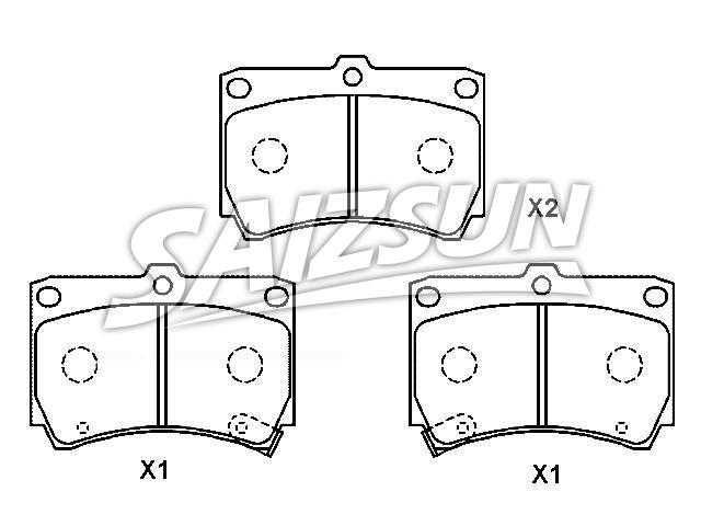 Bremsbelagsatz, Scheibenbremse Brake Pad Set:B4Y6-33-23A