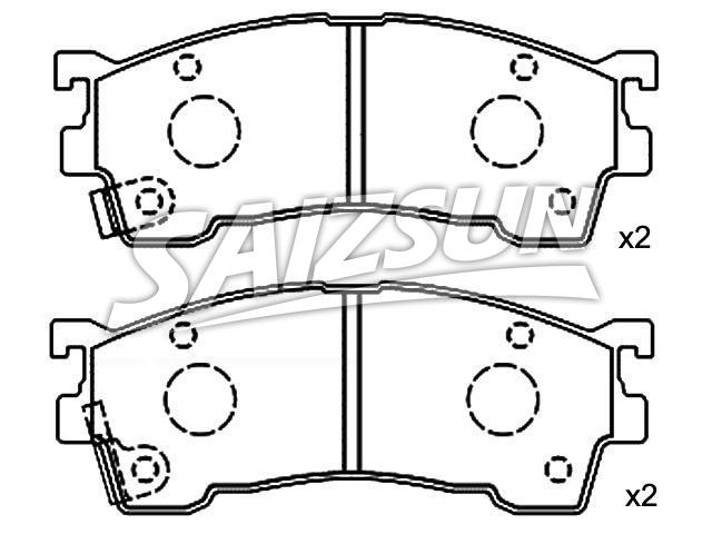 Bremsbelagsatz, Scheibenbremse Brake Pad Set:G5Y6-33-23Z