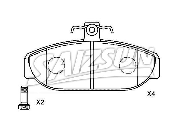Bremsbelagsatz, Scheibenbremse Brake Pad Set:270 195