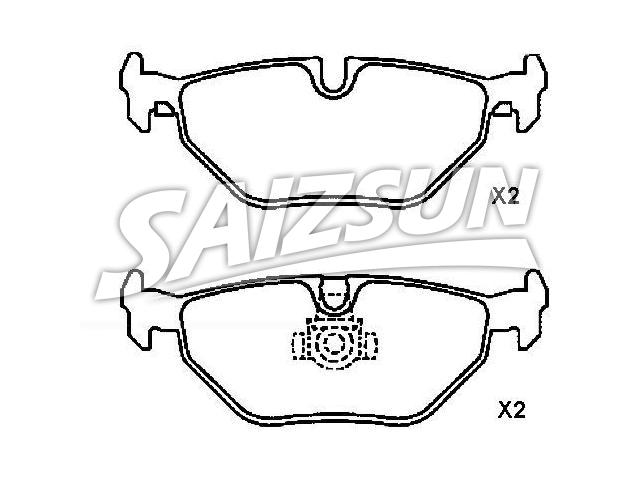 Bremsbelagsatz, Scheibenbremse Brake Pad Set:34 21 6 761 281