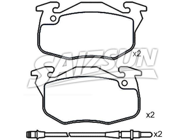 Bremsbelagsatz, Scheibenbremse Brake Pad Set:77 01 201 542