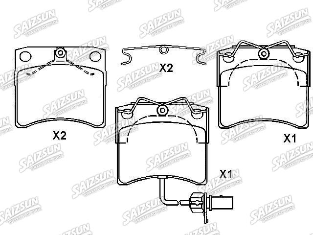 Bremsbelagsatz, Scheibenbremse Brake Pad Set:7D0 698 151 C