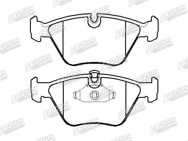 Bremsbelagsatz, Scheibenbremse Brake Pad Set:34 11 1 163 387