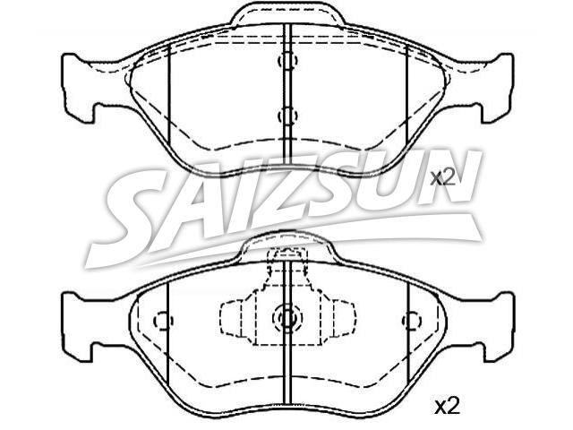 Bremsbelagsatz, Scheibenbremse Brake Pad Set:M2N15-2K021-BA