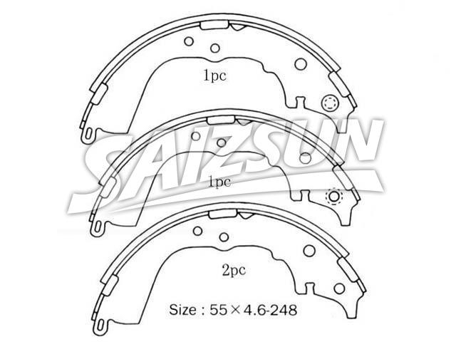 Bremsbackensatz Brake Shoe Set:NN1086