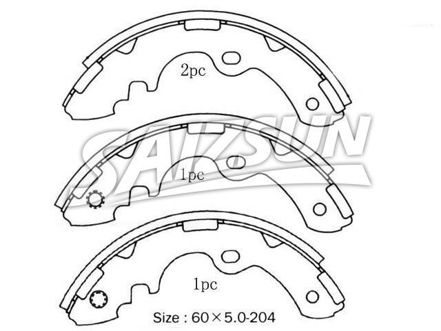 Bremsbackensatz Brake Shoe Set:04497-26040