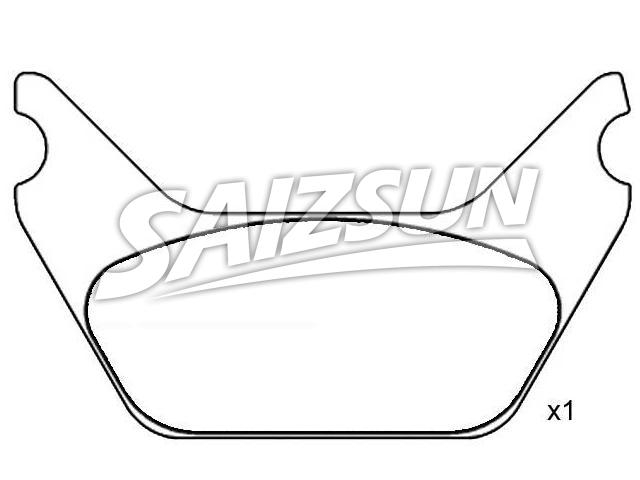 Bremsbelagsatz, Scheibenbremse Brake Pad Set:121031