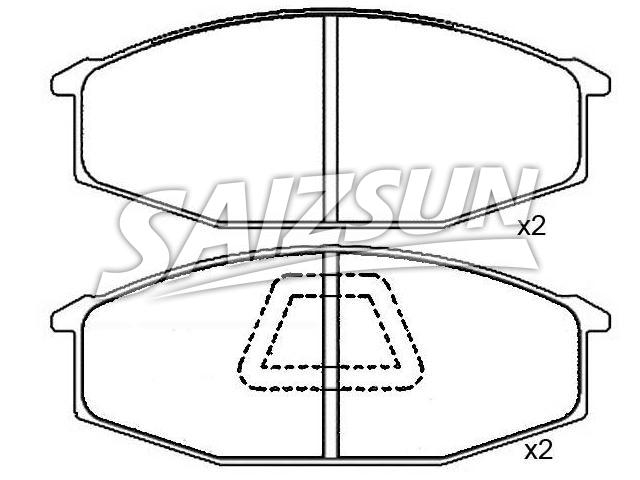 Bremsbelagsatz, Scheibenbremse Brake Pad Set:41060-R9089